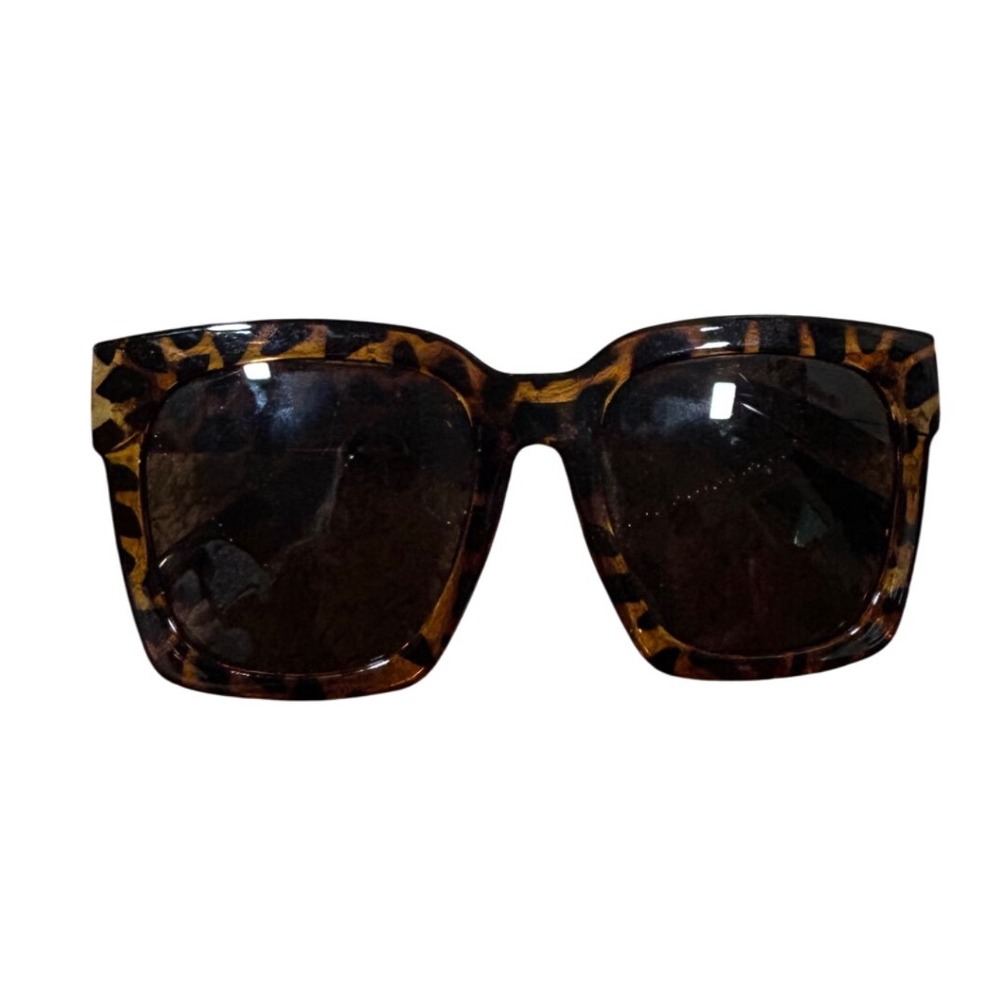 Womens Oversized Square Sunglasses Leopard‎ Print Fashion Shades Sun Glasses